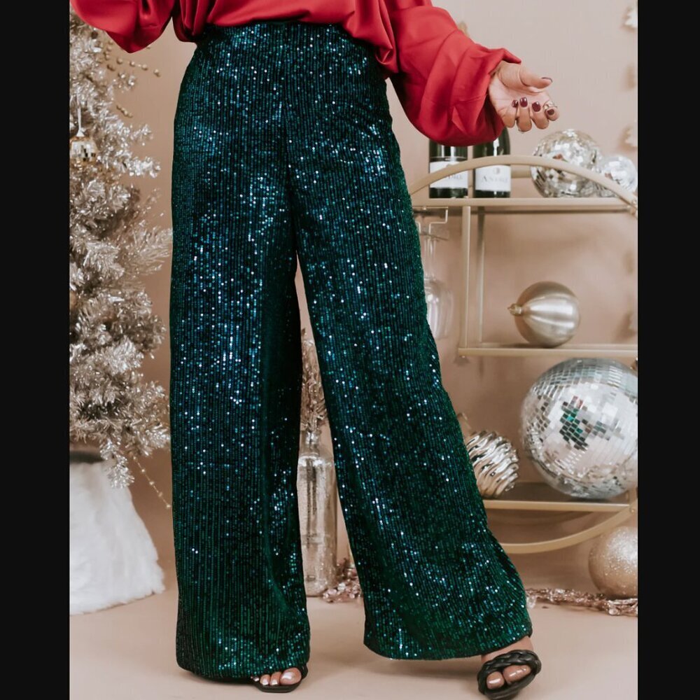 NWOT - Sequins Flared Pants - Size Medium